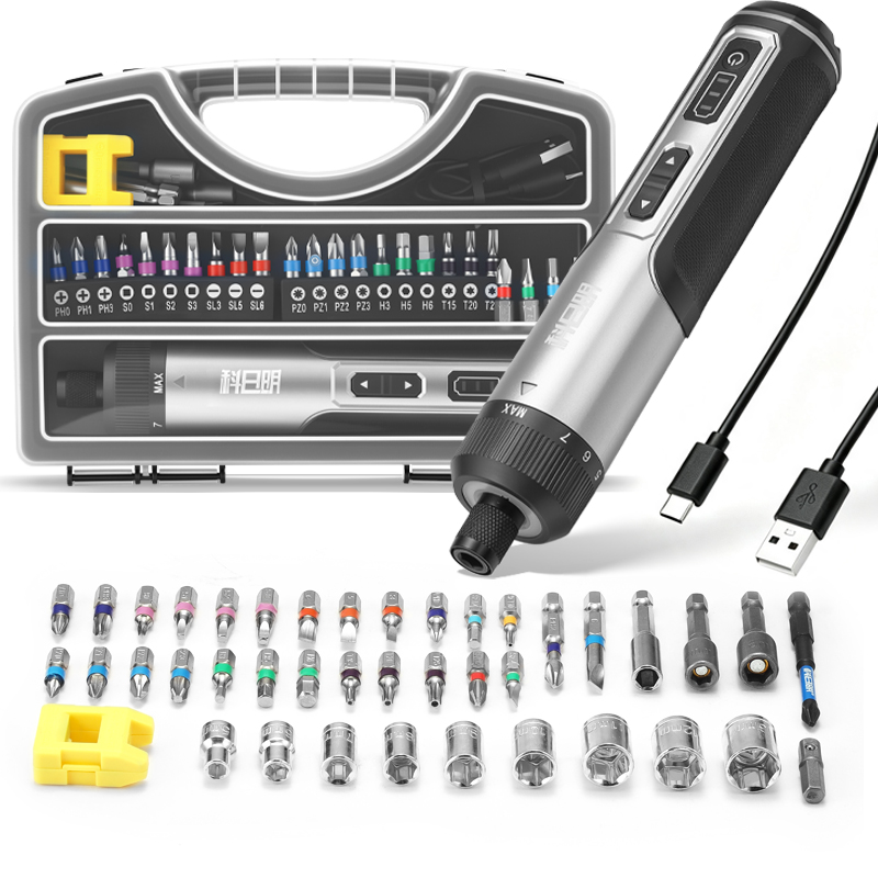 Electric Screwdriver Rechargeable Usb - Беспроводной электрический шуруповерт с набором бит,