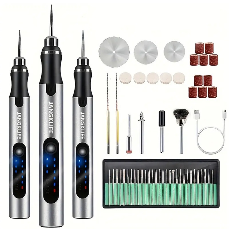 Cordless Rotary Tool Kit Accessories - Электрическая гравировальная ручка USB беспроводной роторный