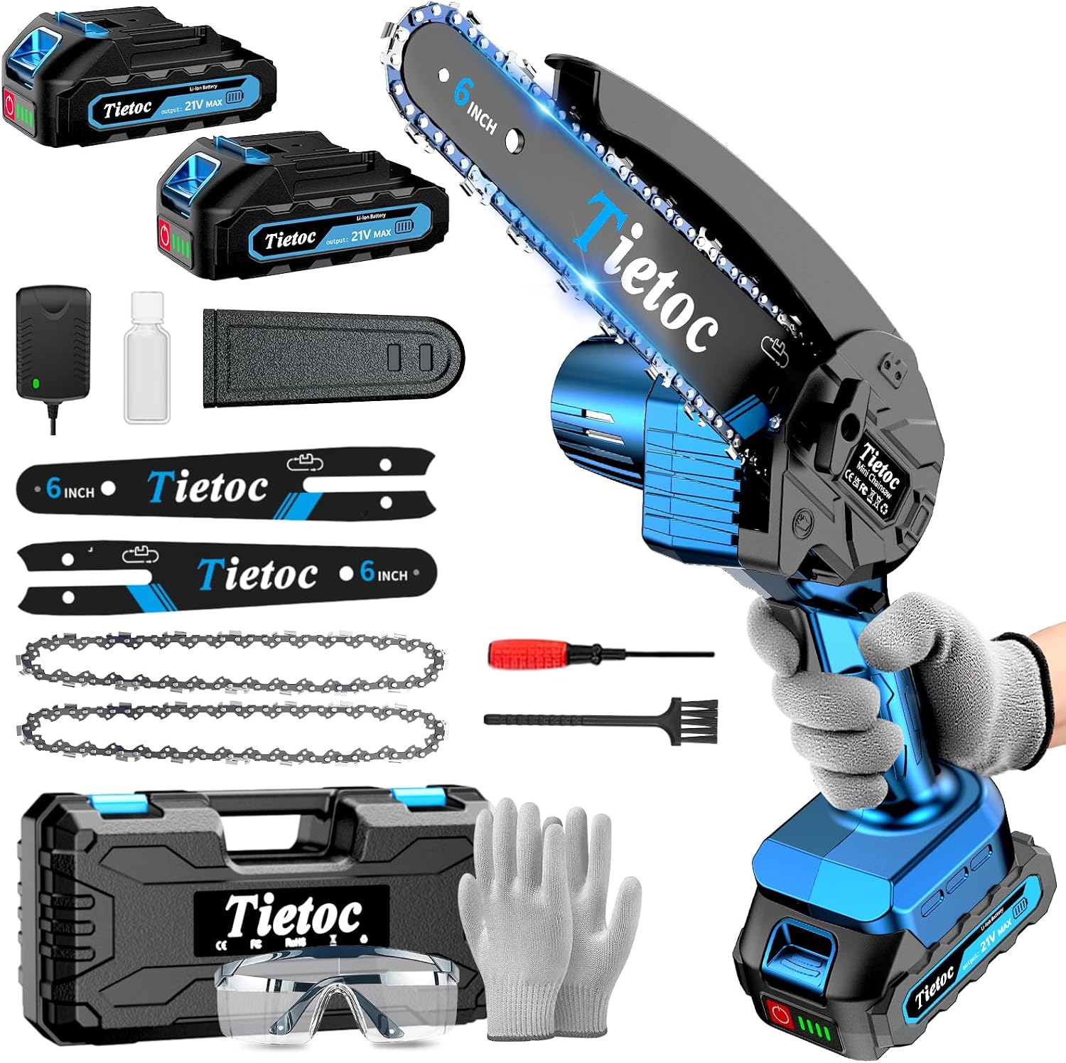 Mini Electric Chainsaw 6 Inch - Мини-цепная пила, 6-дюймовая беспроводная цепная пила,