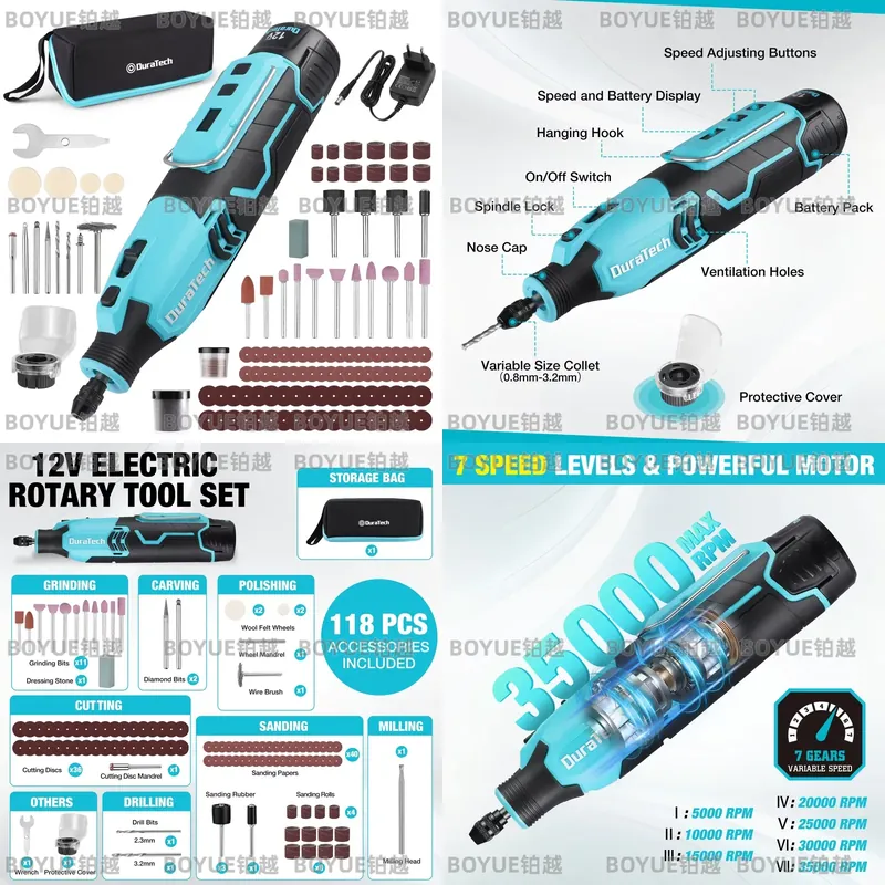 Аккумуляторный роторный инстру – обзор и цена Cordless Rotary Tool Kit Accessories