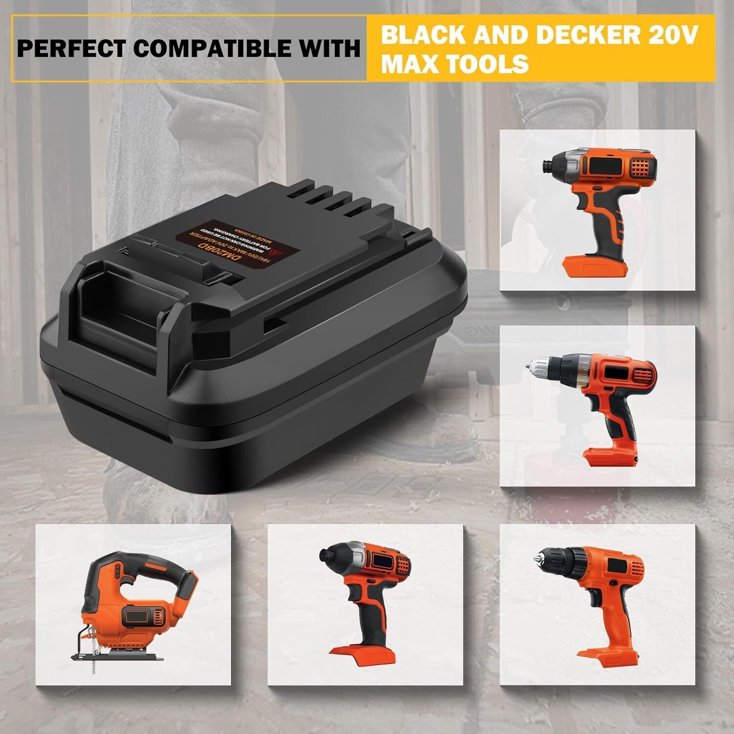 Адаптер для аккумуляторов DM20 – обзор и цена Brushless Cordless Electric Drill 18V