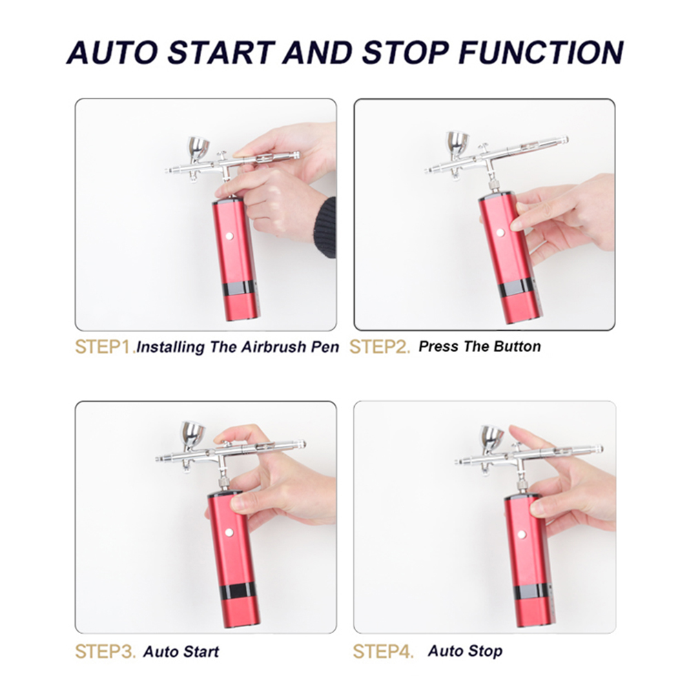 Портативный автоматический ком – обзор и цена Airbrush Kit With Mini Compressor