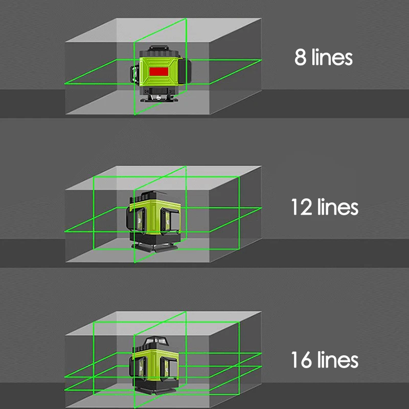 Лазерный уровень 8/12/16 линий – обзор и цена Laser Level 16 Lines 4D Green