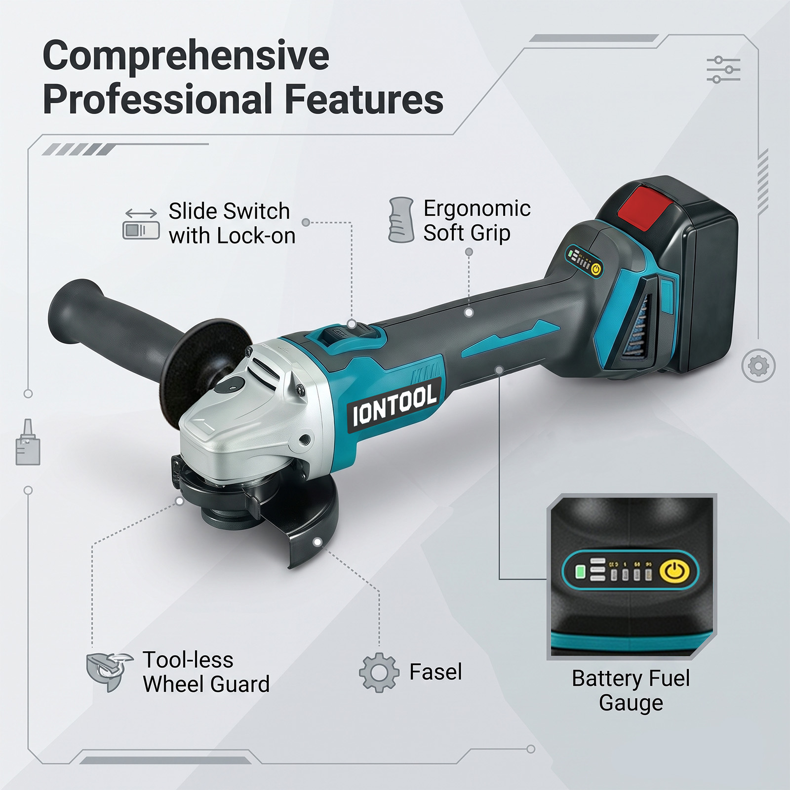 Аккумуляторная угловая шлифмаш – обзор и цена Brushless Angle Grinder Battery Powered