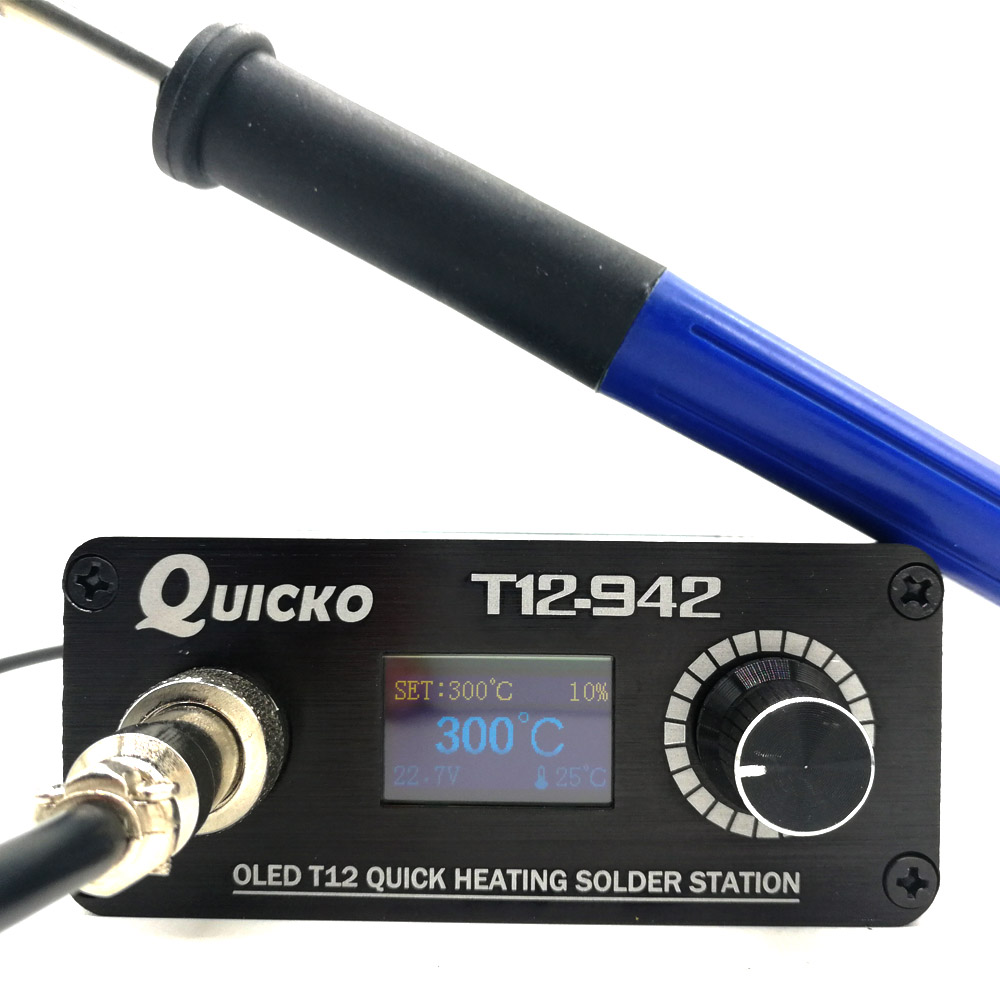 QUICKO MINI T12 STC OLED цифро – обзор и цена Digital Soldering Station T12