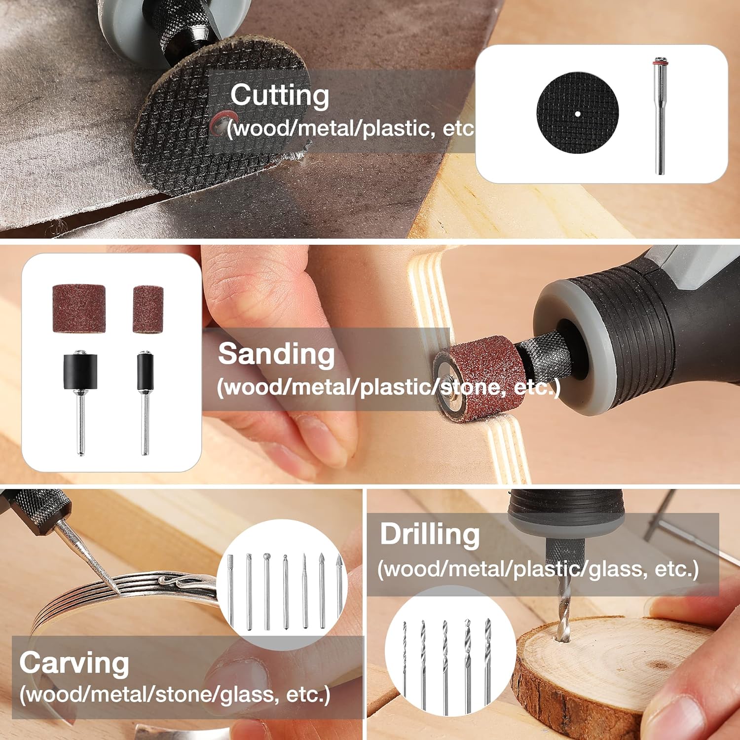 Беспроводной мини-набор роторн – обзор и цена Cordless Rotary Tool Kit Accessories
