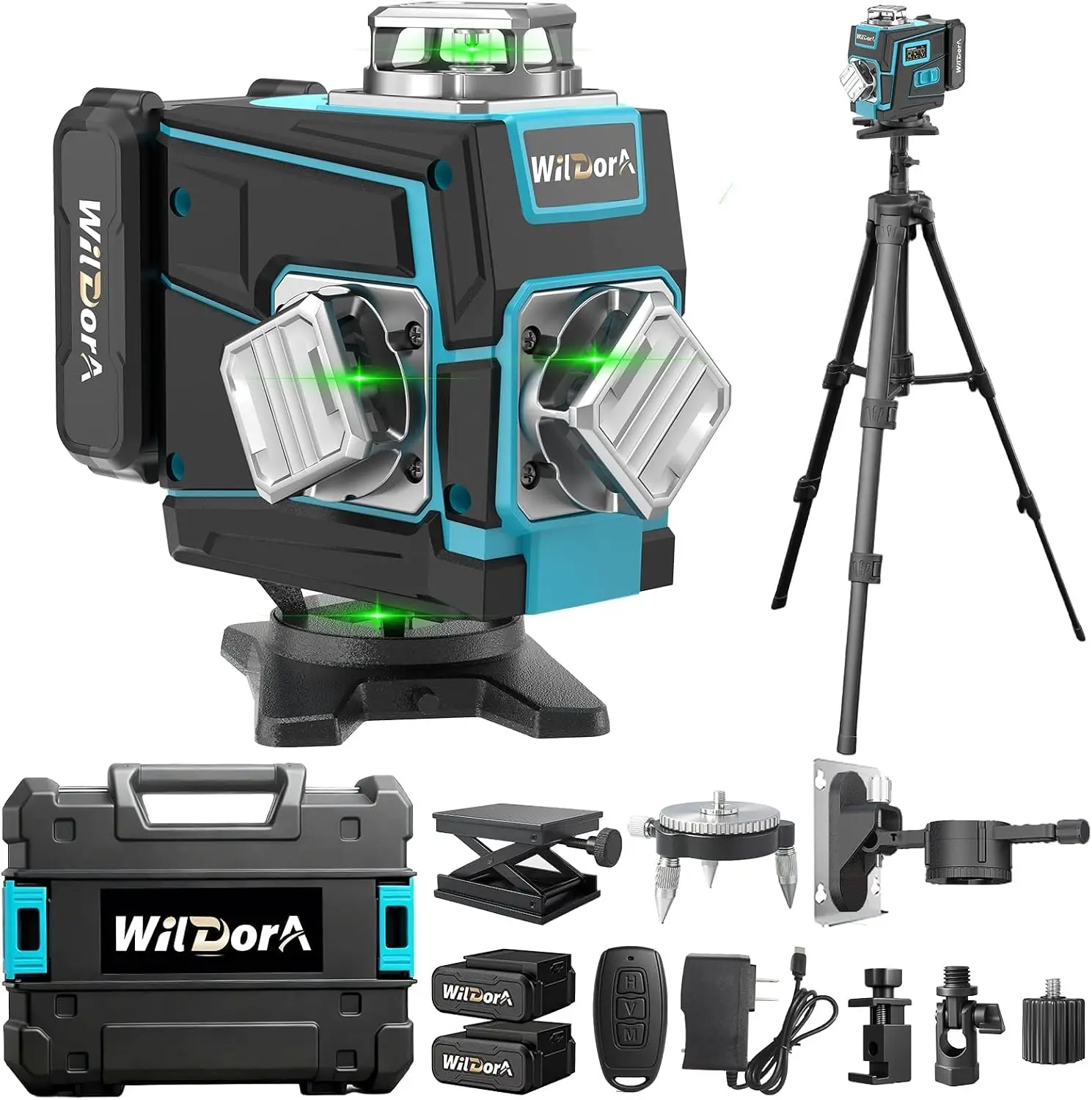 Лазерный уровень с треногой, 4 – обзор и цена Laser Level 16 Lines 4D Green