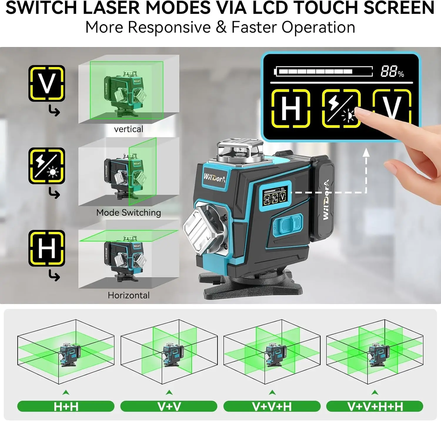 Лазерный уровень с треногой, 4 – обзор и цена Laser Level 16 Lines 4D Green