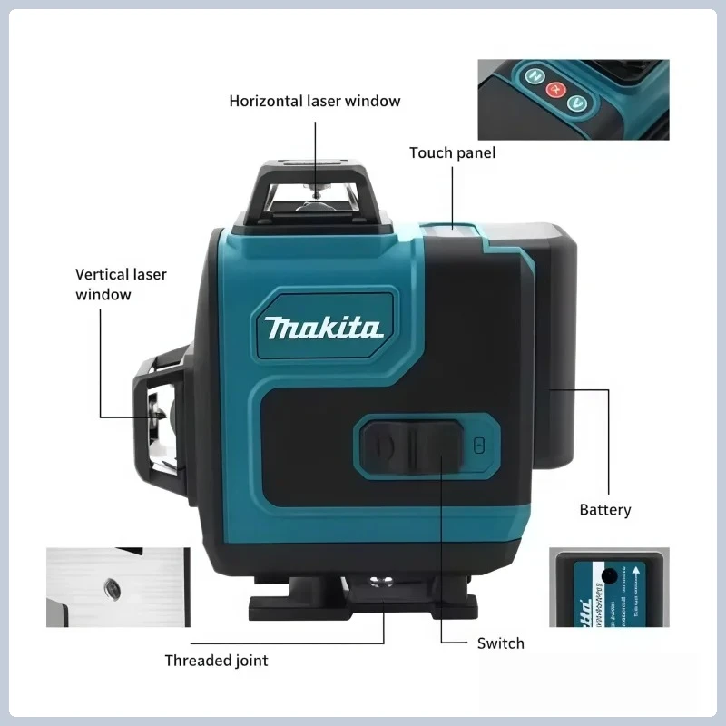 Аккумулятор Makita 4.0 Ач, 40В – обзор и цена Laser Level 16 Lines 4D Green