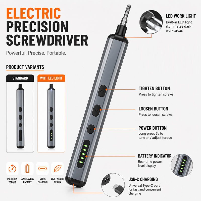 Набор прецизионных электрическ – обзор и цена Electric Screwdriver Rechargeable Usb
