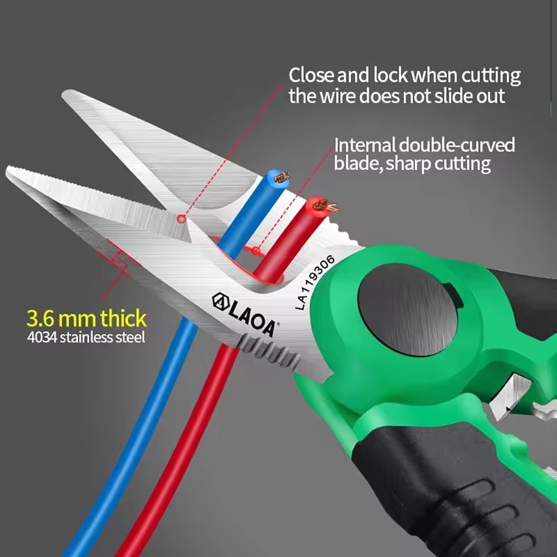 LAOA Ножницы для электрика 6/7 – обзор и цена Automatic Wire Stripper Cutter