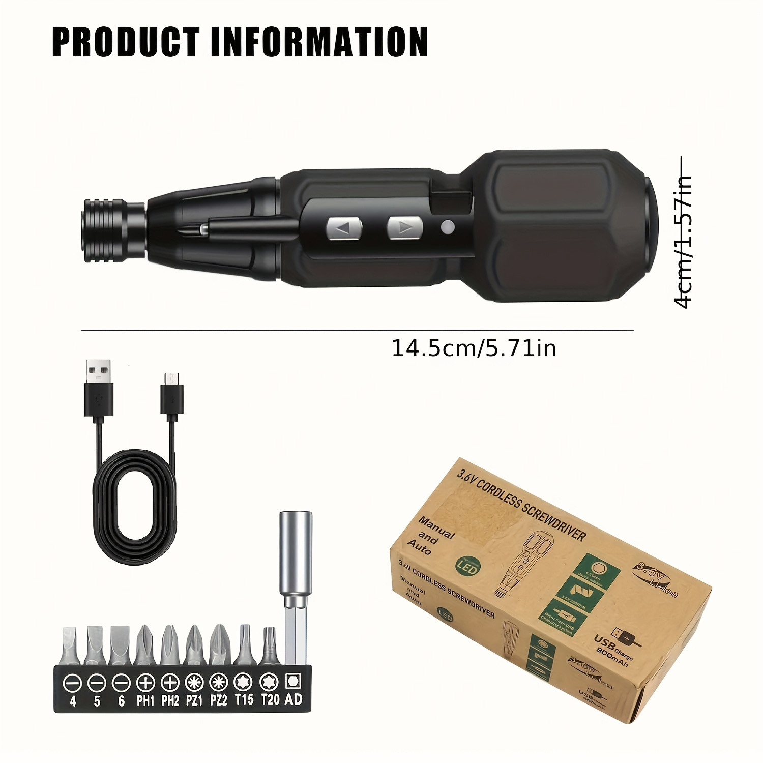 Электрическая отвертка, переза – обзор и цена Electric Screwdriver Rechargeable Usb